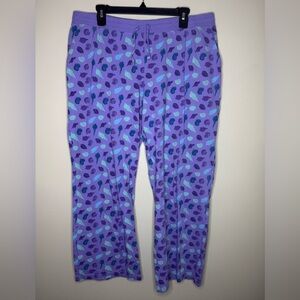 Life is Good Sleep Pants Women’s XL Purple Seashell Print